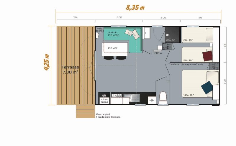 camping la chanterelle mobilhome loggia bay 1-4 personnes (3)